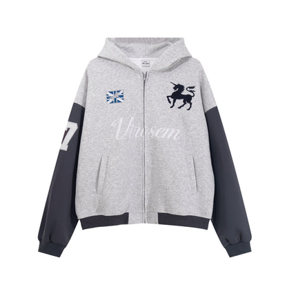 AuroraVibe - Stamp Hooded sweater-AV0036