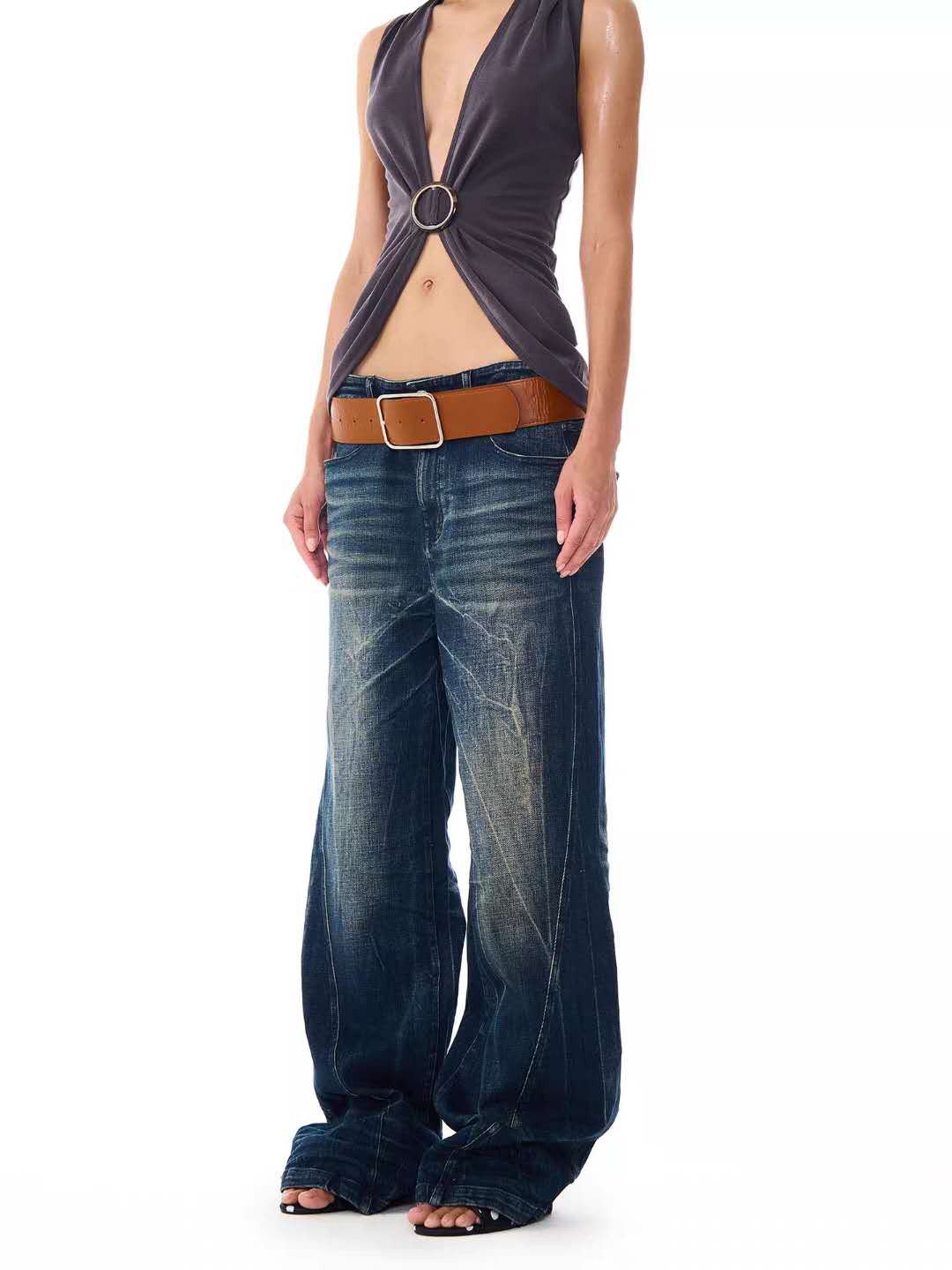 AuroraVibe - Slightly Flared Jeans - Prussian Blue