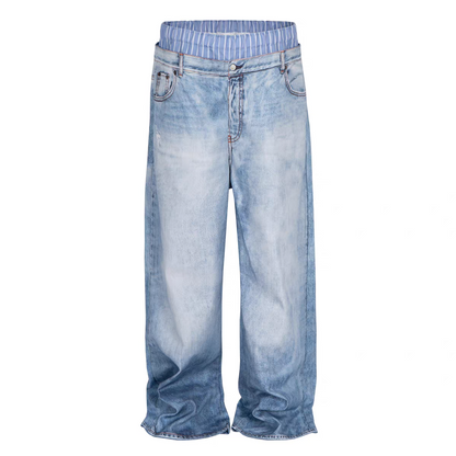 AuroraVibe - Vintage washed Jeans- AV0022