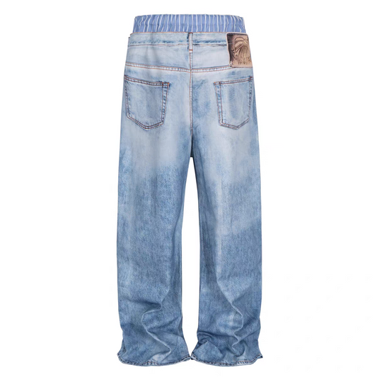 AuroraVibe - Vintage washed Jeans- AV0022