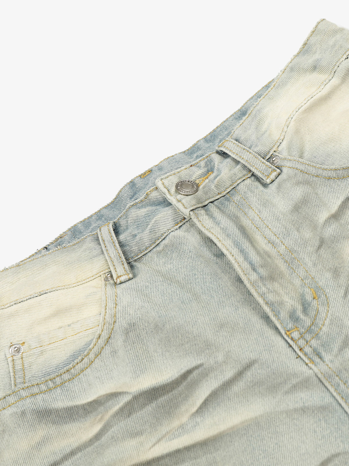 Auroravibe-Retro Whiskered Washed Distressed Straight Leg Jeans