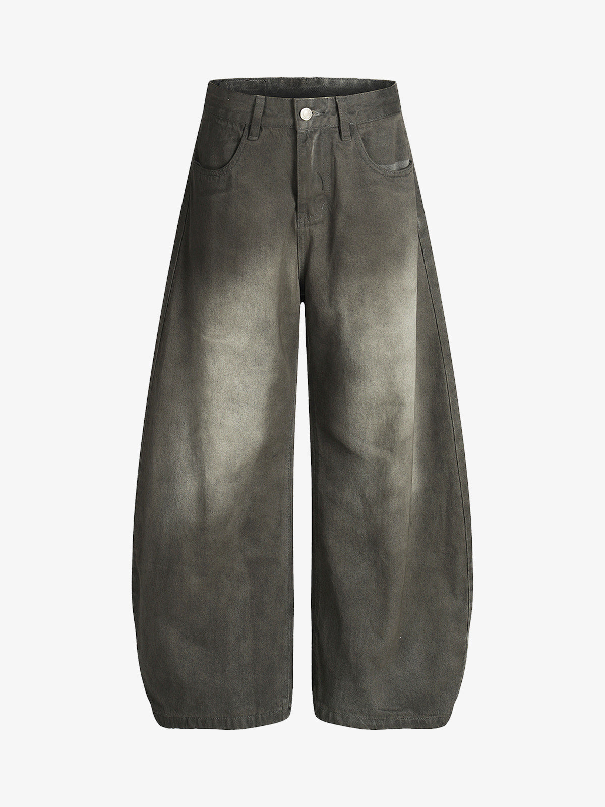 Auroravibe-Vintage Faded Wide Barrel Jeans