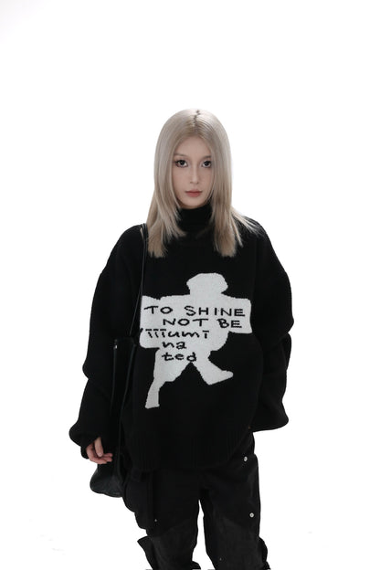 AuroraVibe - Sweater - B&W