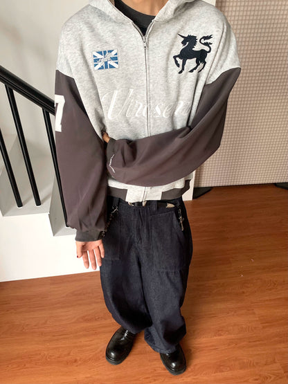 AuroraVibe - Stamp Hooded sweater-AV0036