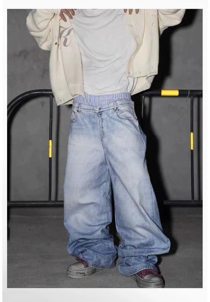 AuroraVibe - Vintage washed Jeans- AV0022