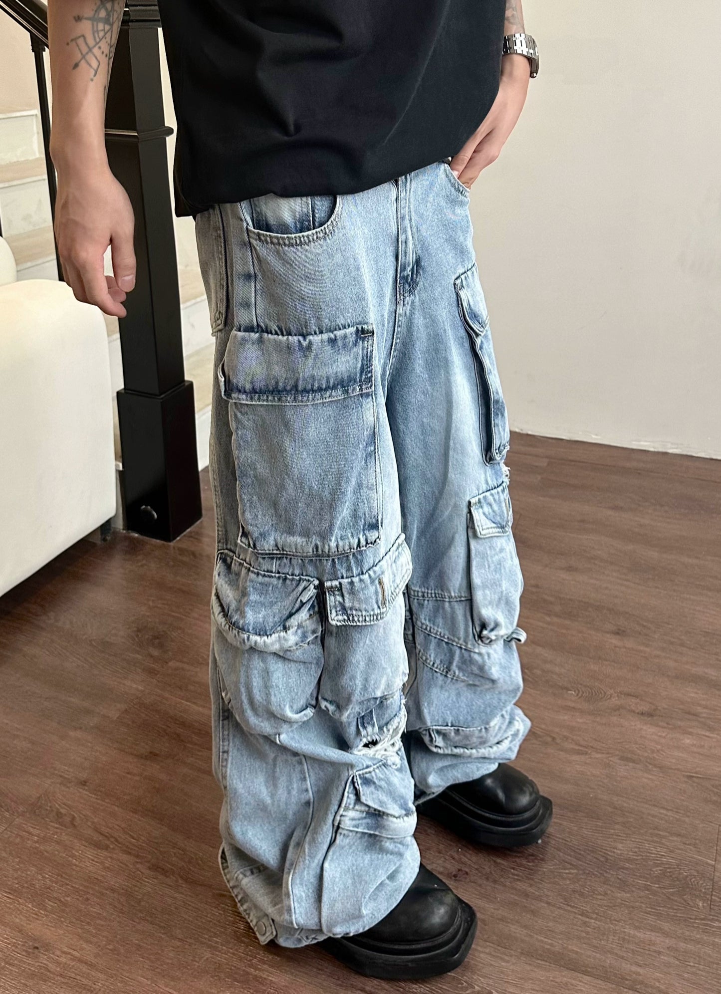 AuroraVibe - Heavy-Duty Shell Jeans-AV0029