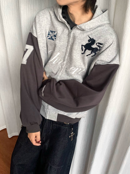 AuroraVibe - Stamp Hooded sweater-AV0036