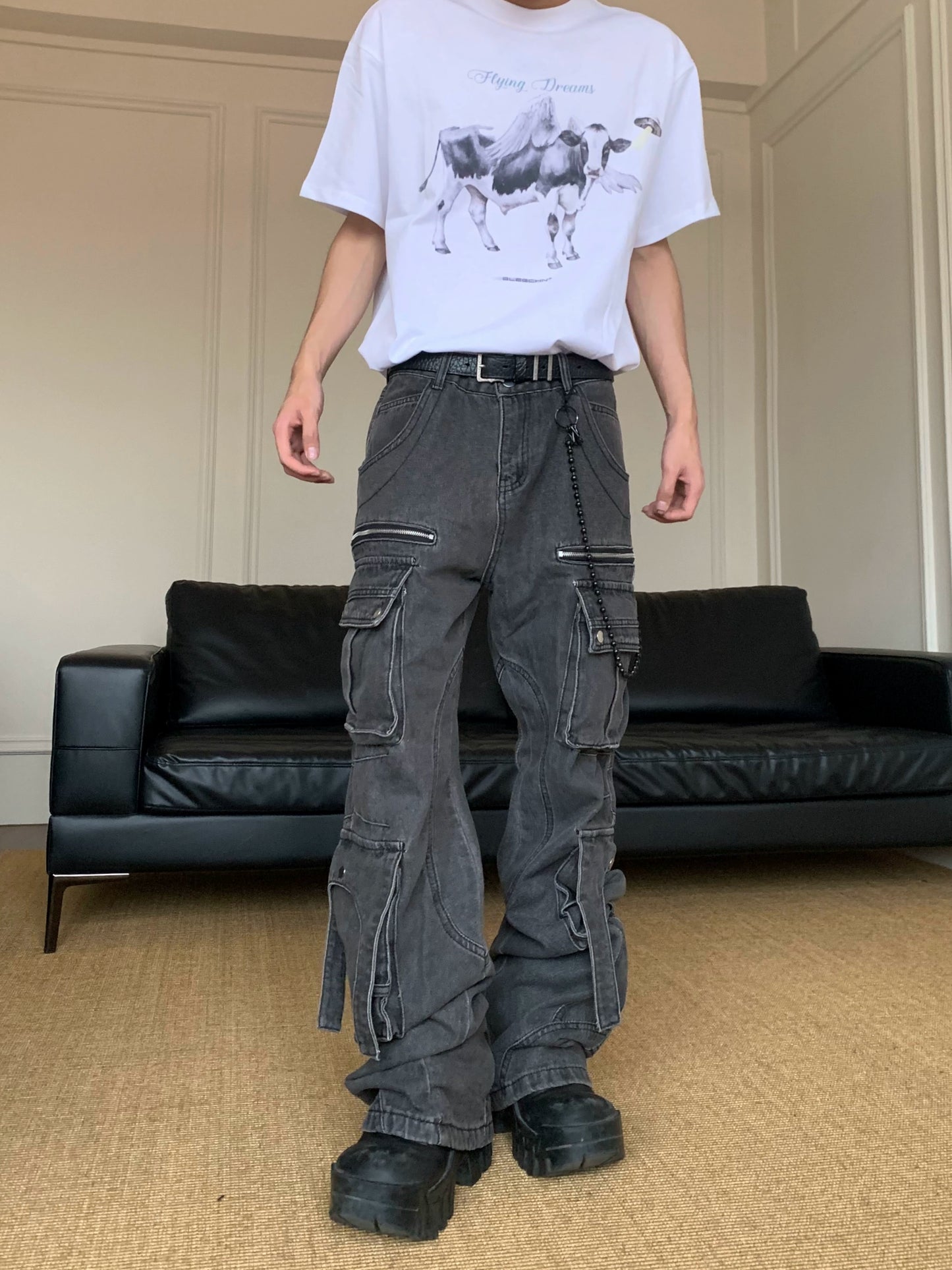 AuroraVibe - Heavy-Duty Shell Jeans-AV0028