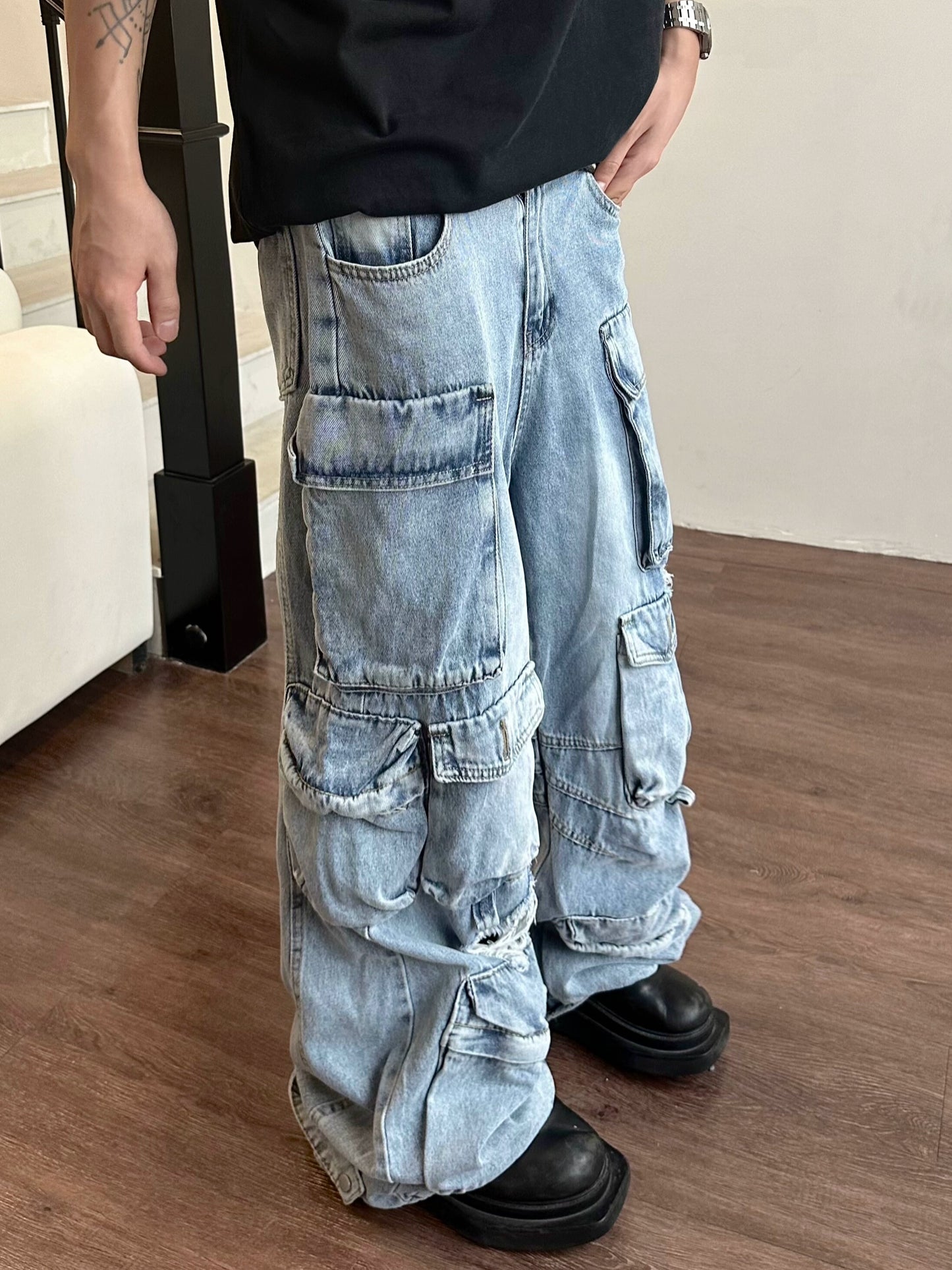 AuroraVibe - Heavy-Duty Shell Jeans-AV0029