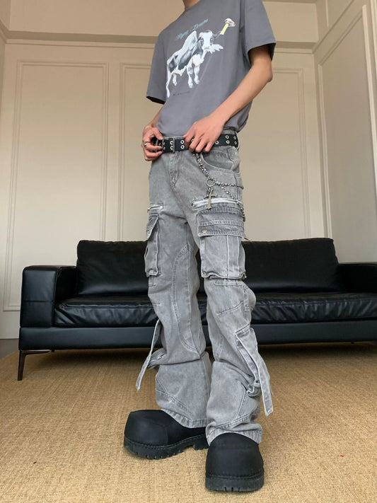 AuroraVibe - Heavy-Duty Shell Jeans-AV0028